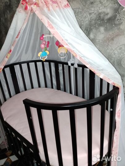 Детская кроватка трансформер с маятником