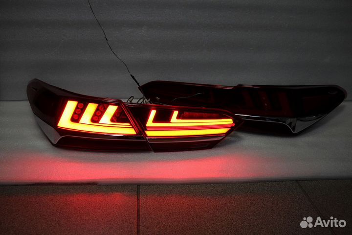 Camry 70 Стоп сигналы в стиле Lexus c хромом S4XS6