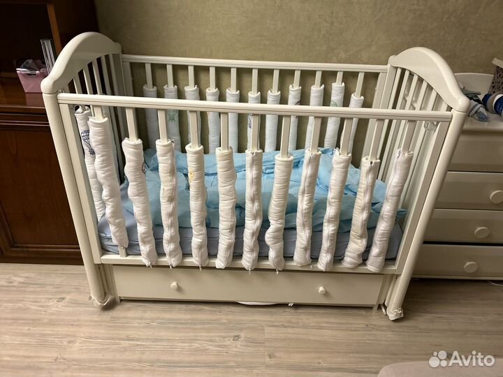 Детская кровать с матрасом+ комод (комплект) Лель