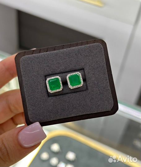 Пусеты на каждый день Серебро 925 Особая огранка