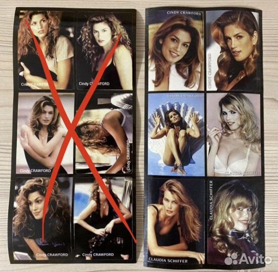 Наклейки Синди Кроуфорд/Клаудия Шиффер