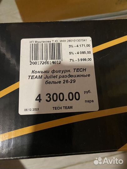 Коньки детские раздвижные