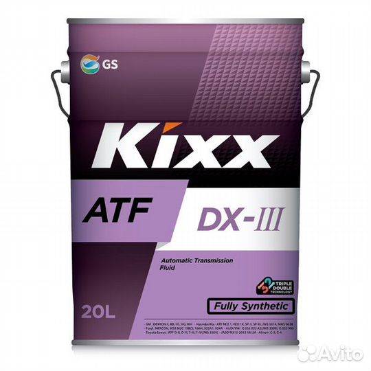 Kixx ATF Dexron III синт. 20л. Масло L2509P20E