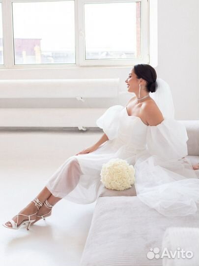 Свадебное платье 46 короткое