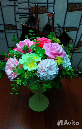 Букет из мыла в фужере