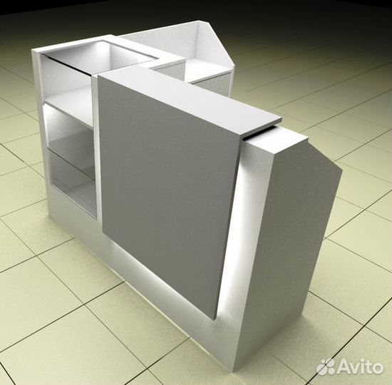 Стойка ресепшн с витриной