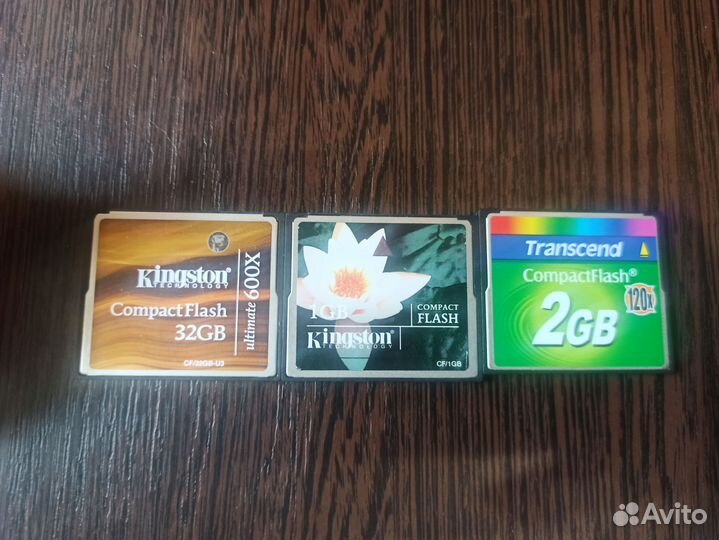 Карта памяти compact flash (cf) 32 gb, 1 gb, 2 gb