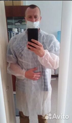 Медицинский халат одноразовый (спанбонд)