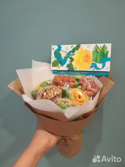 Съедобные букеты из сухофруктов, орехов, подарок