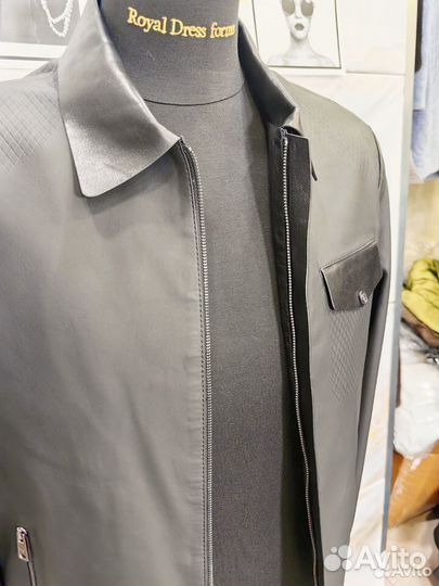 Кожаная куртка prada премиум