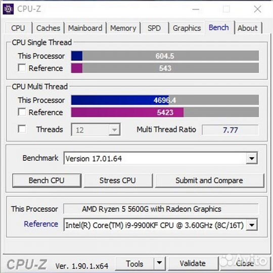 Процессор AMD Ryzen R5 5600G 6 ядер/12 потоков, 39