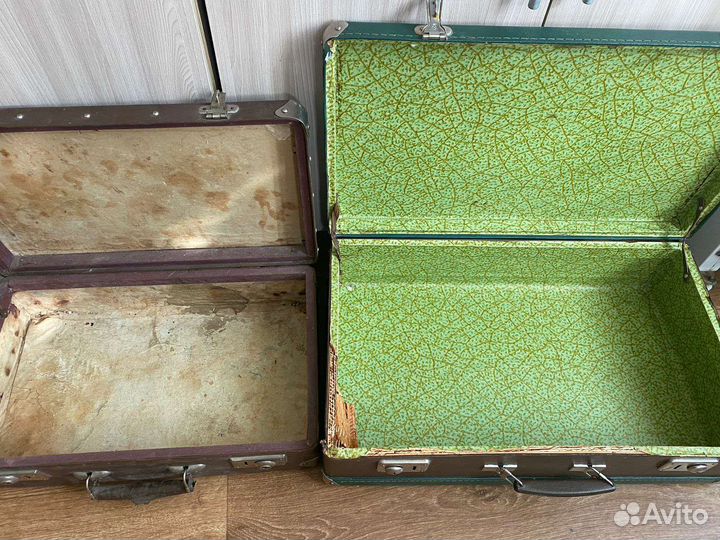 Корзина грибная,чемоданы, ящик советские