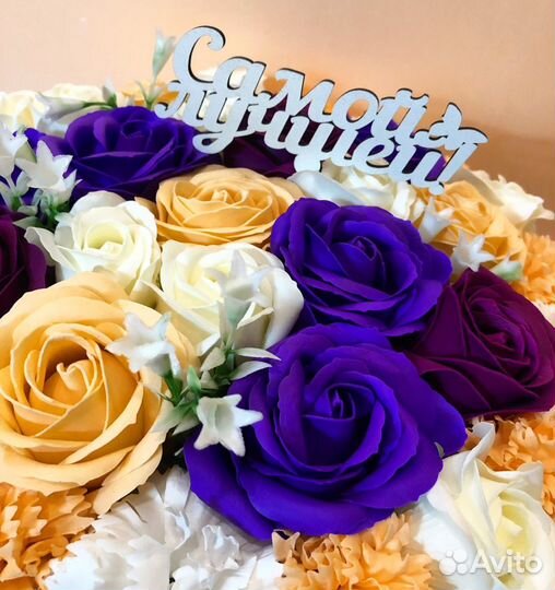 Мыльный букет роз