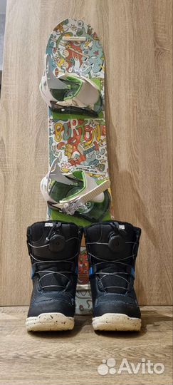 Сноуборд детский burton 100см комплект