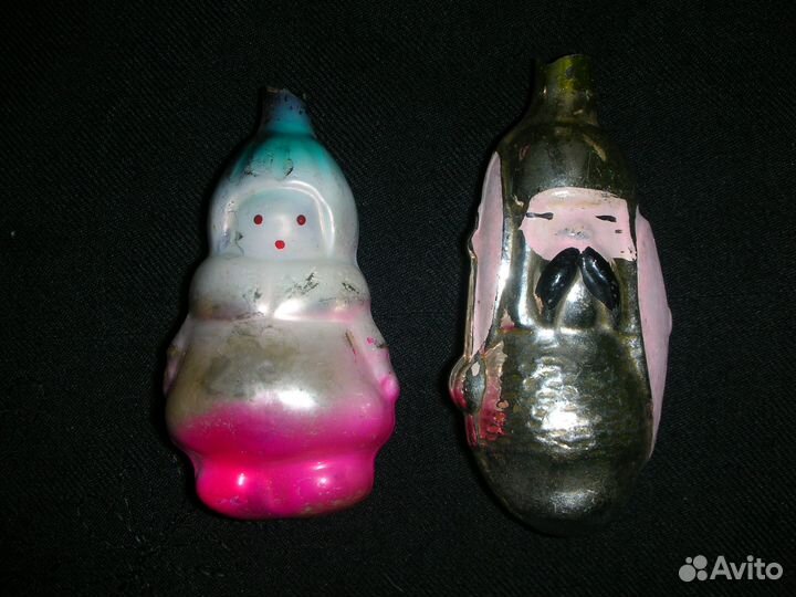 Ёлочные игрушки, 6 штук, СССР