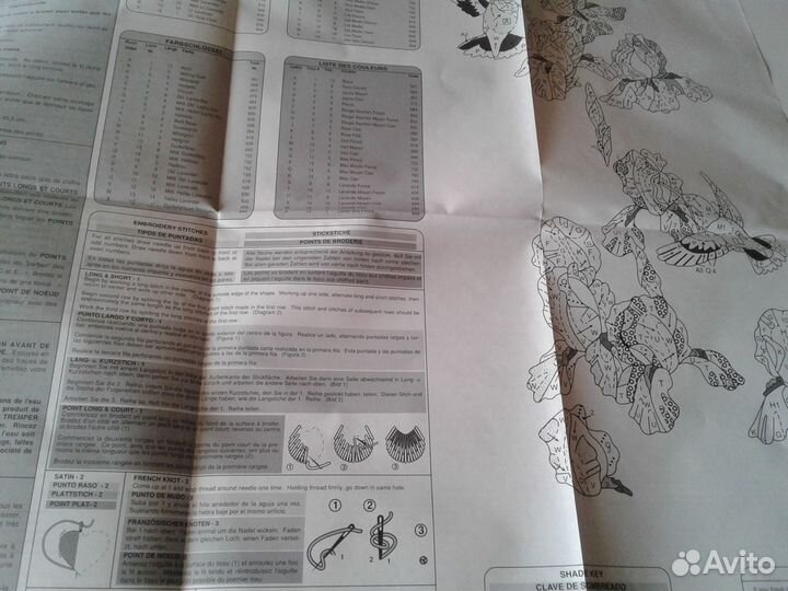 Редкий набор для вышивания JCA Калибри и ирисы