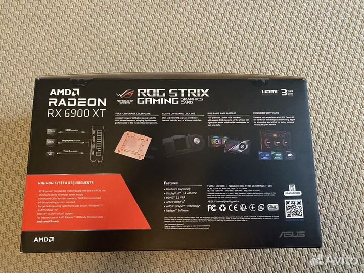 Видеокарта Asus ROG Strix AMD radeon rx 6900 xt