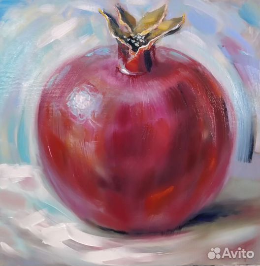 Живопись маслом,этюд Гранат,холст 20х20,без рамы