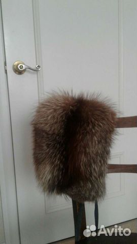 Шапка из меха чернобурки, отличное состояние