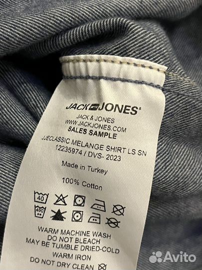 Рубашка L jack jones новая мужская хлопок