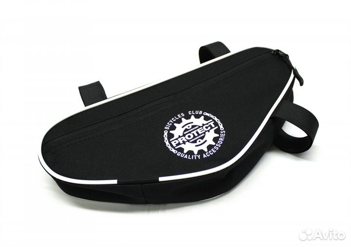 Велосумка protect под раму (черно-белая), 32х15х5