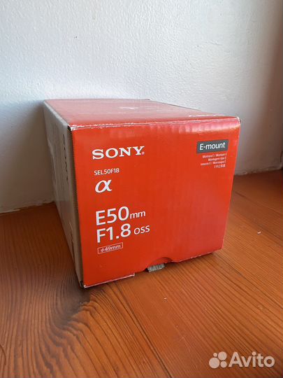 Объектив sony 50mm f/1.8 OSS (SEL-50F18), черный