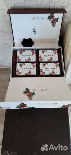 Новая подарочная коробка для чая с 4 банками