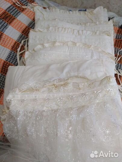 Бортики Комплект в детскую кроватку с балдахином