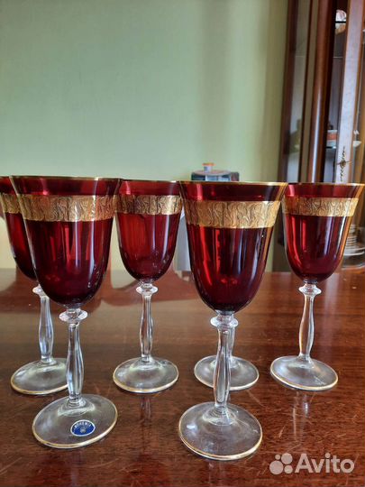 Фужеры цветной хрусталь