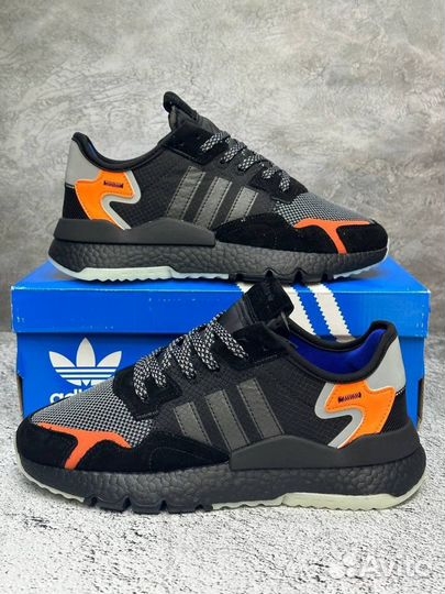 Кроссовки Adidas Nite Jogger Black Carbon (36-45)