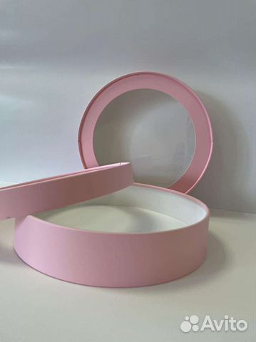 Круглая коробка с окном. 30 см