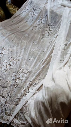 Тюль портьерная белая