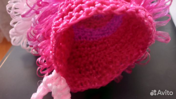 Мочалка -варежка вязанная для душа, бани и т.д