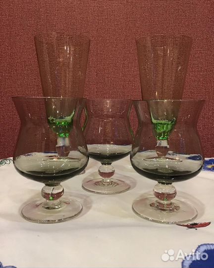 Бокалы цветное стекло СССР