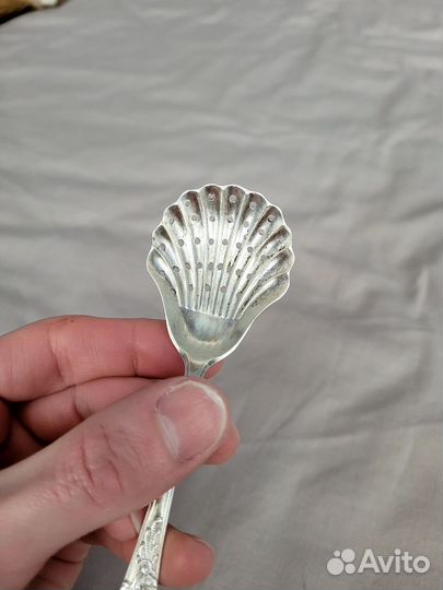 Ложка ракушка мельхиор СССР