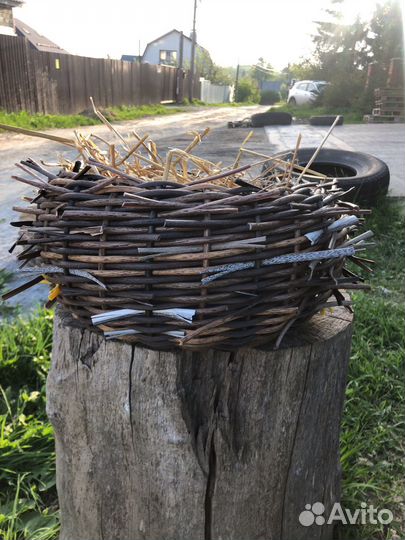 Садовая декорация аисты в гнезде