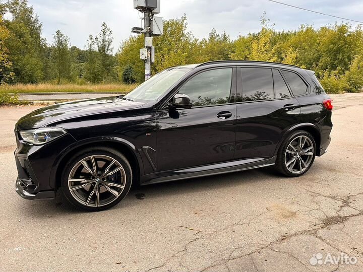 Карбон лезвия на пороги BMW X5m F95 / X5 G05, LD