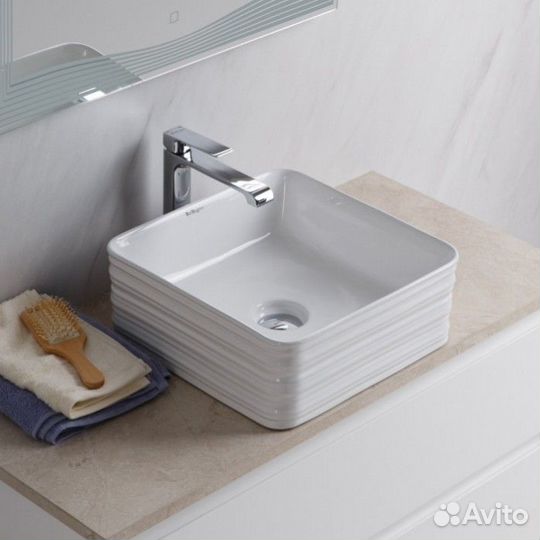 Тумба со столешницей и раковиной BelBagno Kraft 90-KEP-90-MNO-BB1407 Pino Pasadena