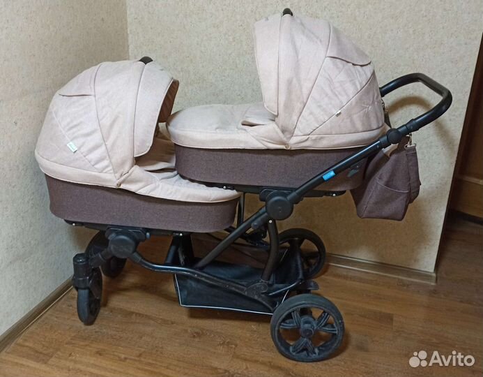 Коляска 3 в 1 для двойни AroTeam Twinat Duo