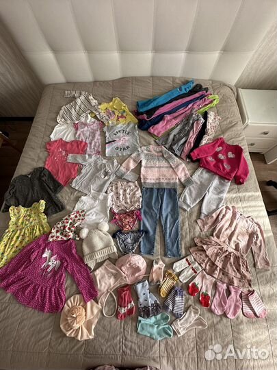 Вещи пакетом на девочку 74,80,86,92