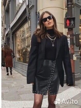 Юбка экокожа