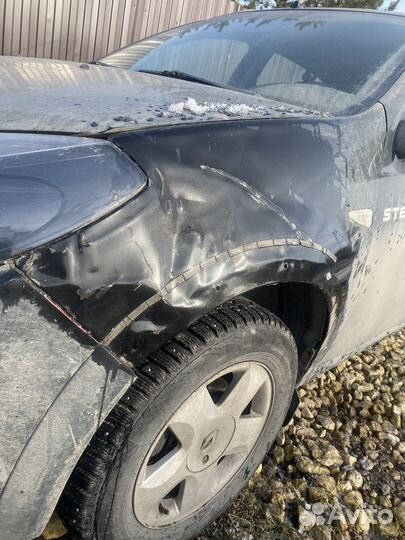 Крыло переднее левое рено сандеро степвей