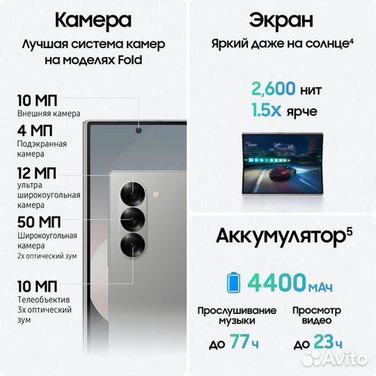 Samsung Galaxy Z Fold6, 12/256 ГБ