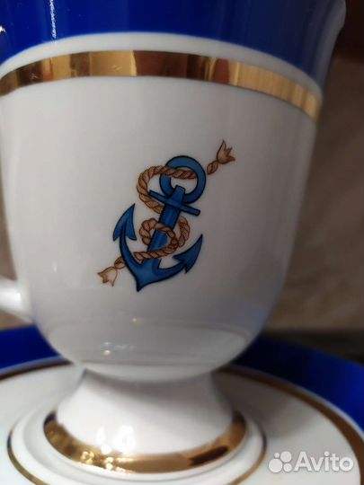 Бокал с блюдцем Дулево