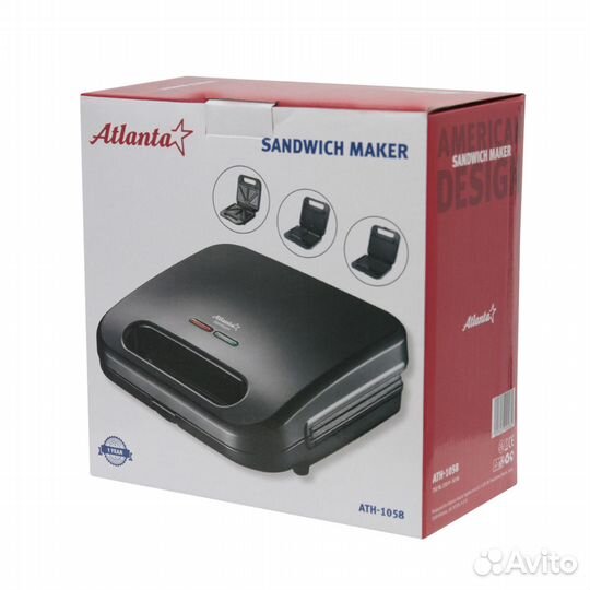 Мультипекарь 3 в 1 Atlanta ATH-1058 black