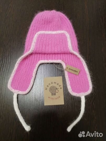 Шапка ушанка из пуха норки