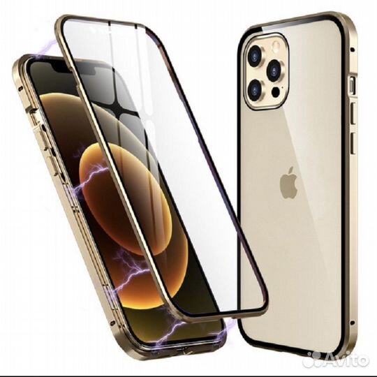 Металлический магнитный чехол iPhone 11pro
