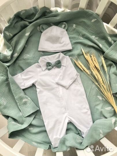 Муслиновый комплект на выписку