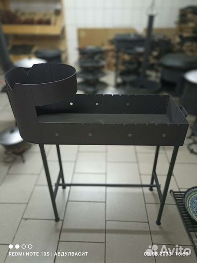 Мангал с печью под казан