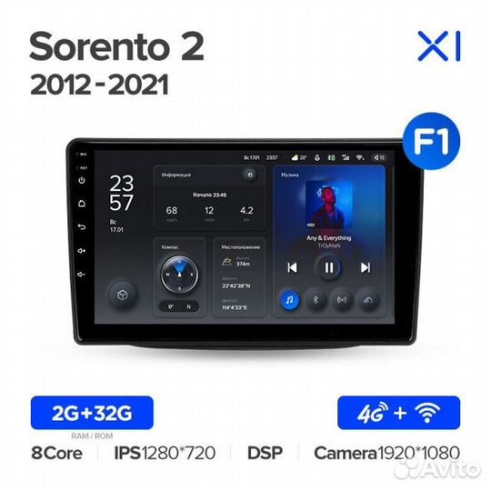 Андроид магнитола Teyes Kia Sorento 2 (2012-2021)